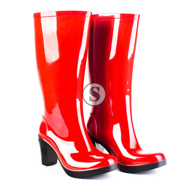 Botas de Lluvia - Calzado de Bota Roja/Negra Larga - Productos Seguridad SRL - Elementos de Seguridad Industrial