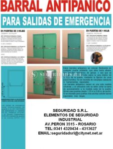Barral antipanico | SEGURIDAD | Varios