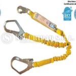 Cola de Amarre "Y" Doble Elastizada con Amortiguador Mosqueton 55 mm Sky | OTRAS | Protección de Altura