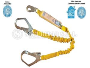 Cola de Amarre "Y" Doble Elastizada con Amortiguador Mosqueton 55 mm Sky | OTRAS | Protección de Altura