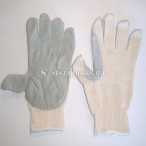 Guante tejido con palma de cuero | SEGURIDAD | Guantes
