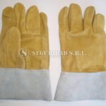 Guante de cuero amarillo puño corto reforzado | SEGURIDAD | Guantes