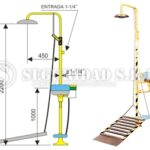 Ducha combinada con lavaojos. | SEGURIDAD | Protección Ocular