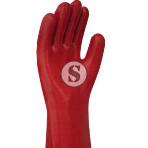 GUANTE PVC LARGO PESADO 40CM ROJO