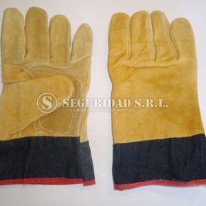 Guante de cuero americano puño jean