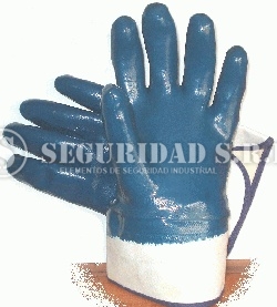 Guante de nitrilo puño de Lona