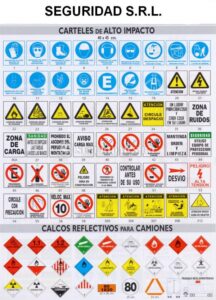Carteles de seguridad.